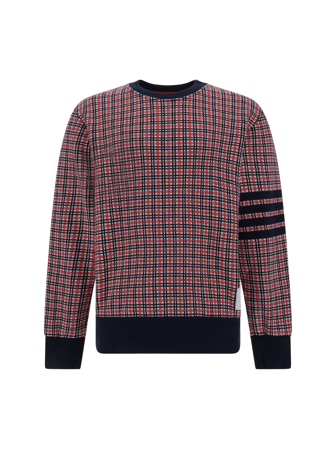 CREWNECK SWEATSHIRT IN COTTON CHECK JACQ