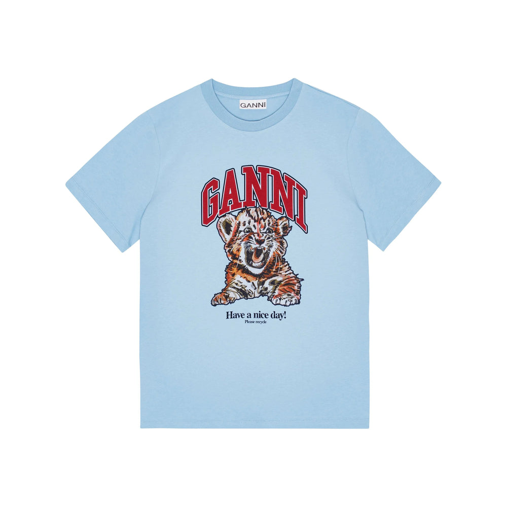 Ganni T Shirts - Blue | 7aa00e212eca17e1d7304ffe73cb289468a5003a