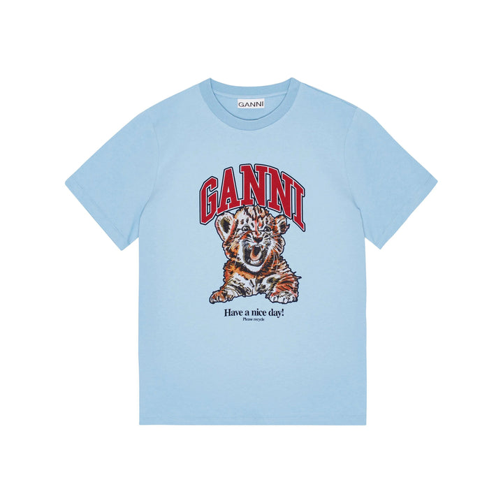 Ganni T Shirts - Blue | 7aa00e212eca17e1d7304ffe73cb289468a5003a