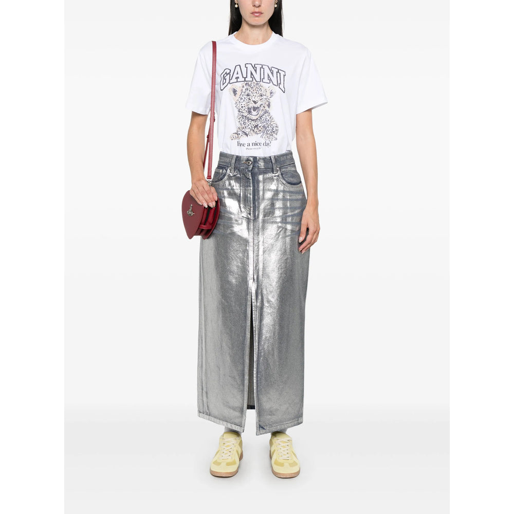 Ganni T Shirts - White | 6ebc1eea64ba22a8f4dfa0c3701f42bbd971e150