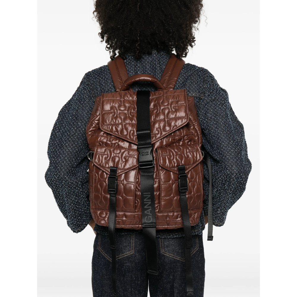 Ganni Backpacks & Travels - Brown | d028e35a9ecfb68d3f5a476dde68422d4c19ba77