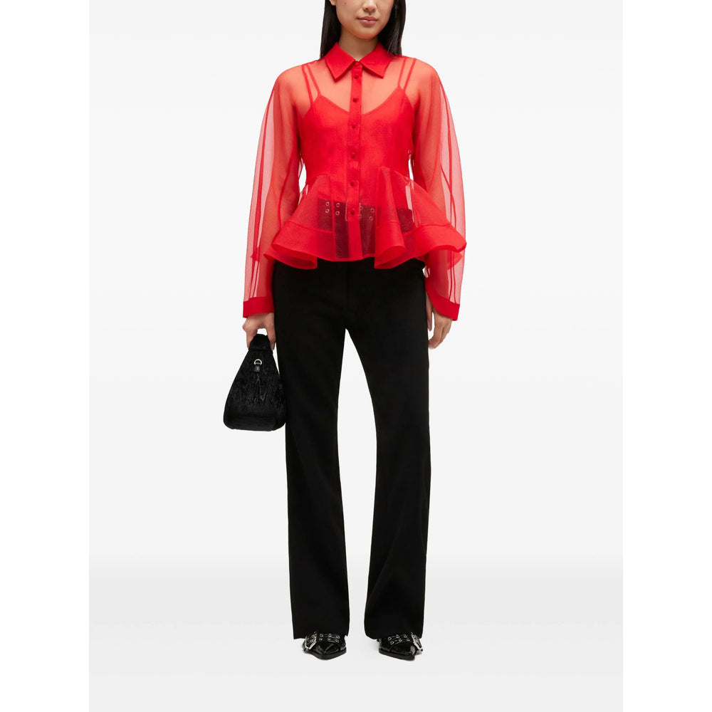 Ganni Shirts - Red | ff66a8d11ca2f78dcb52b6ad30d6f1e32f603b18