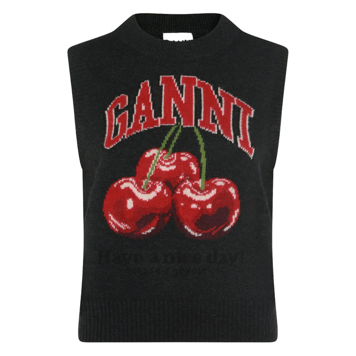 Ganni Waistcoats - Gray, Red | 890c404a6148d81634a6a65a7e737c41ceb75ff6