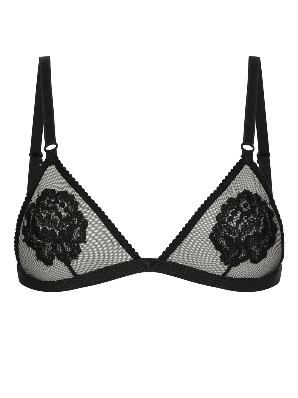 Floral triangle bra