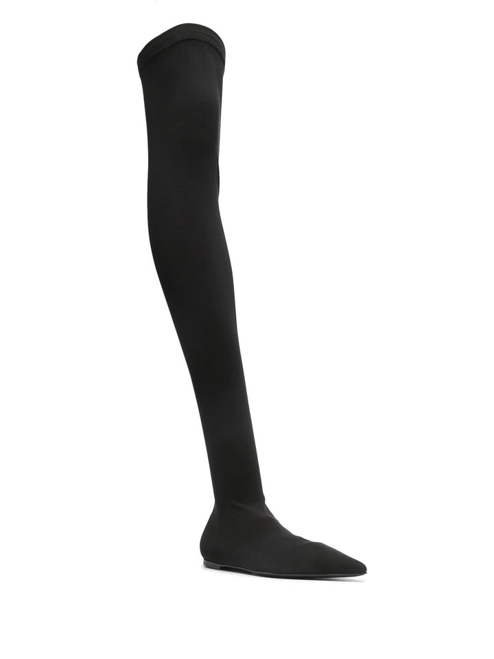 Thigh high flat boots