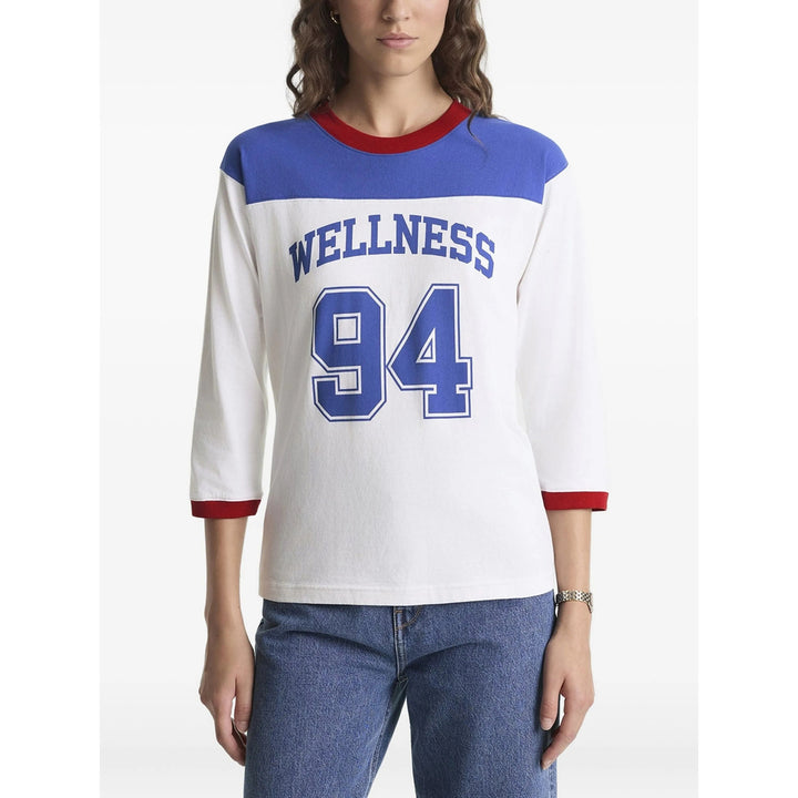 Sporty & Rich T Shirts - White, Blue | 851d58fbb4a79372ed9f70013ff3a47ac8ee8429