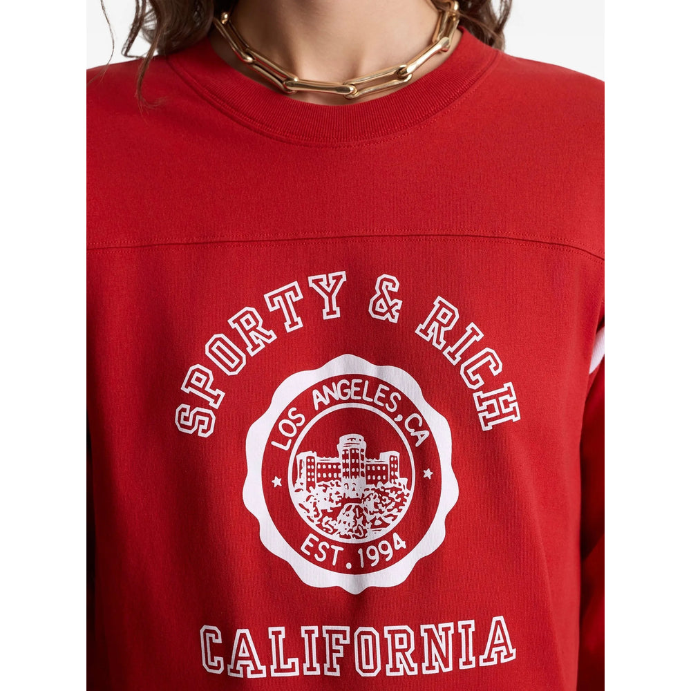 Sporty & Rich T Shirts - Red, White | 5b5622361278bd27c7bd4a861cb2e9ae5b4d3f34