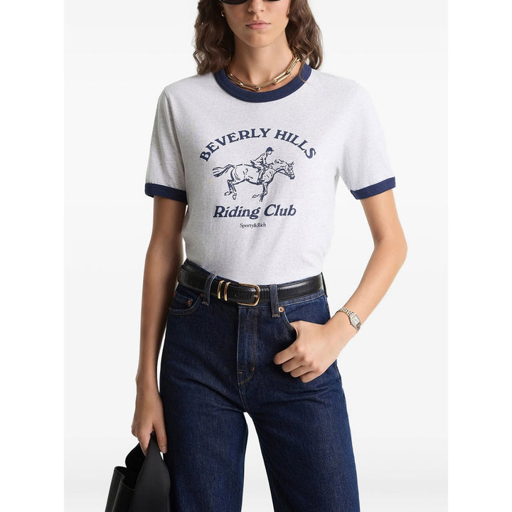 Sporty & Rich T Shirts - Neutral | 59c55acc42c7b5b97ea9ab5aaf3bcec536af80e5