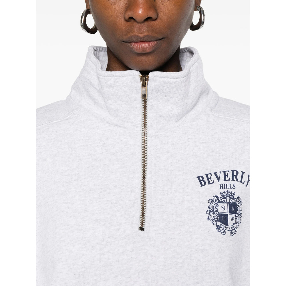 Sporty & Rich Sweatshirts - Gray, White | 5cff10e6760be73a9c496424744cf6ac4c2a5726