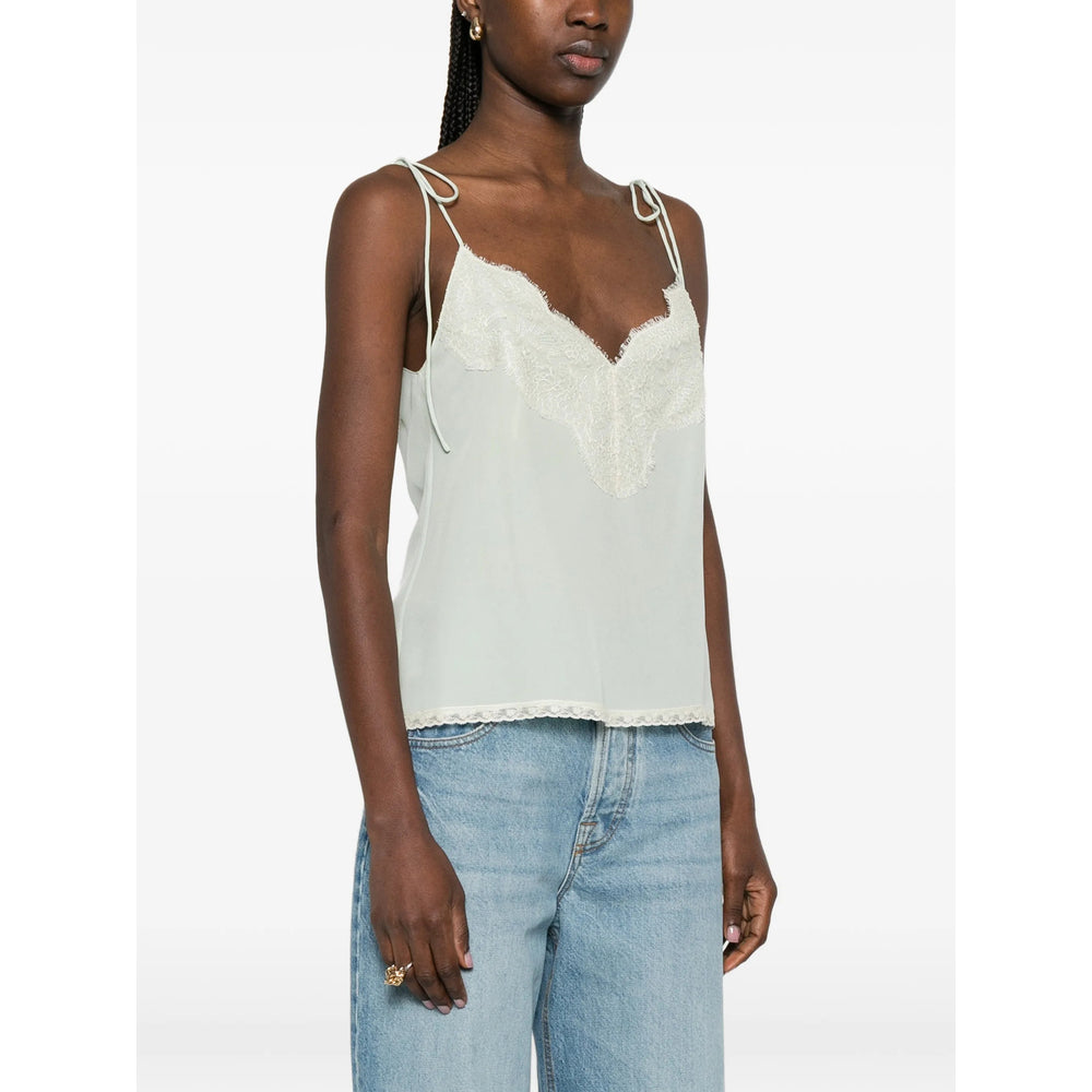 Valentino Tops - Green, White | 325040d7fd60b786b3de89a7c330641ebff48b54