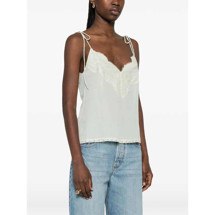 Valentino Tops - Green, White | 325040d7fd60b786b3de89a7c330641ebff48b54