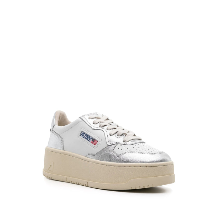 Autry Sneakers - White, Silver | bc35a994b24e67a1f53321a893f7638d85809a73