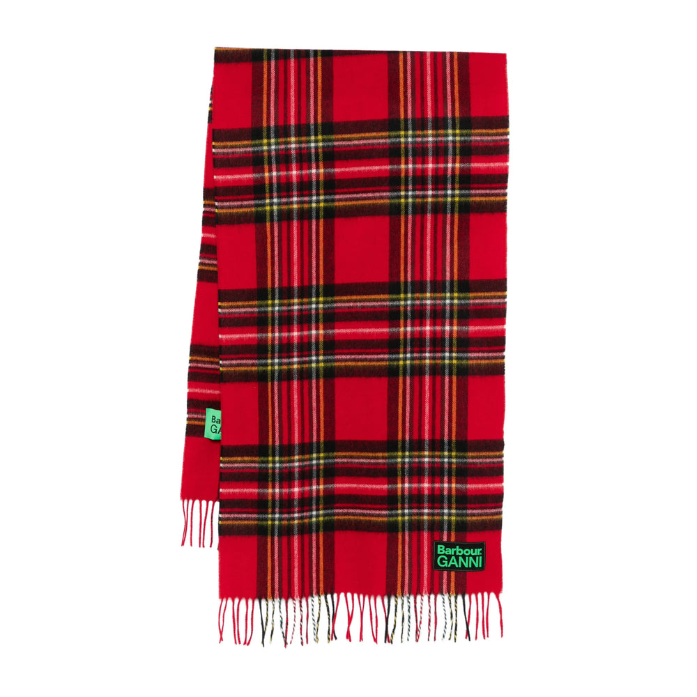 Barbour X Ganni Scarves - Red, Black | c7e7f2cdb8a731d9c5995cafa8f8fd5636c14d35