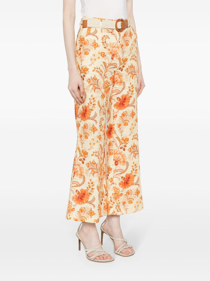 Junie floral cropped trousers