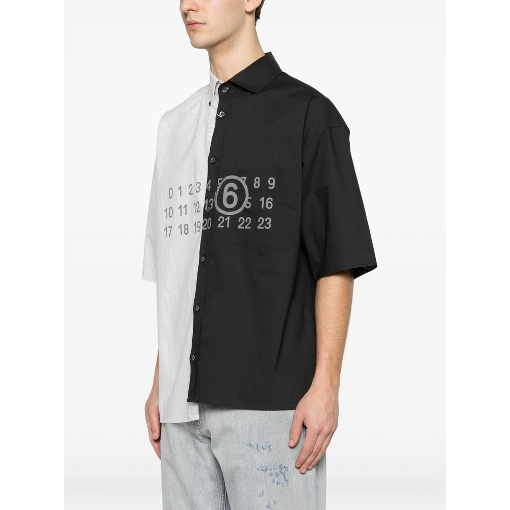 Mm6 Maison Margiela Shirts - White, Black | 475db7ca70ab86dd1b8ed6b08a033102b17dc5d6