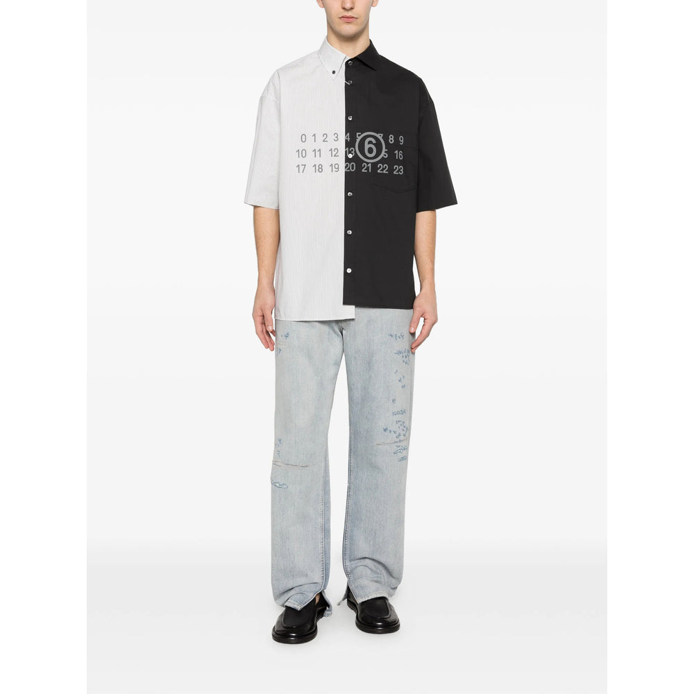Mm6 Maison Margiela Shirts - White, Black | a5562e7022f8263138be8ce724086e08ae1dc1b4