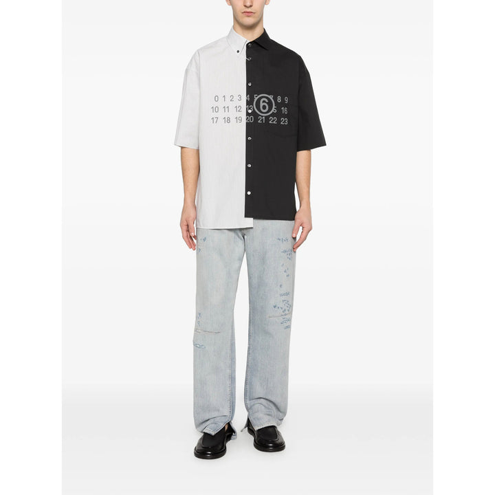 Mm6 Maison Margiela Shirts - White, Black | a5562e7022f8263138be8ce724086e08ae1dc1b4
