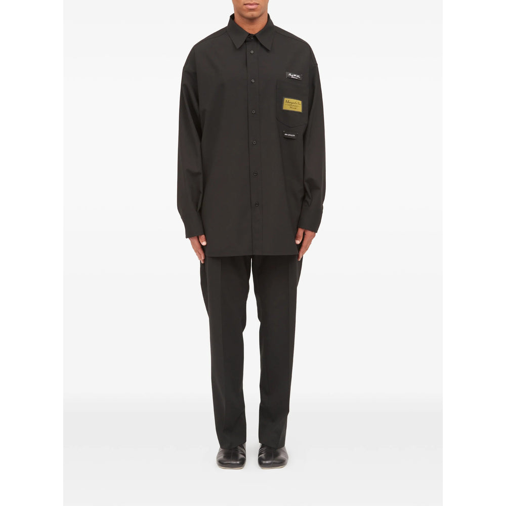 Mm6 Maison Margiela Shirts - Black | 40163f00123811c2f8a9b5cf5a8cc80690271d32