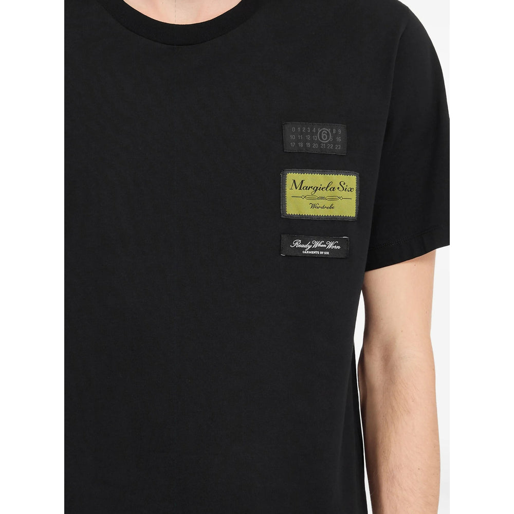 Mm6 Maison Margiela T Shirts - Black | 82acaba04f60f54c1aa31b3421c853be50264a2c