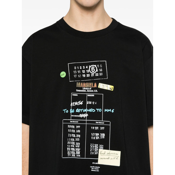 Mm6 Maison Margiela T Shirts - Black | 78f786a236a0c40d3434df3f4cca68574e86cc95