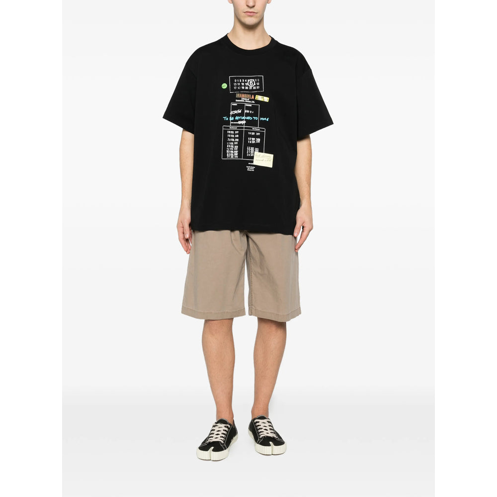 Mm6 Maison Margiela T Shirts - Black | aea44296c2a8a8908af2ec9016178913b14b3586