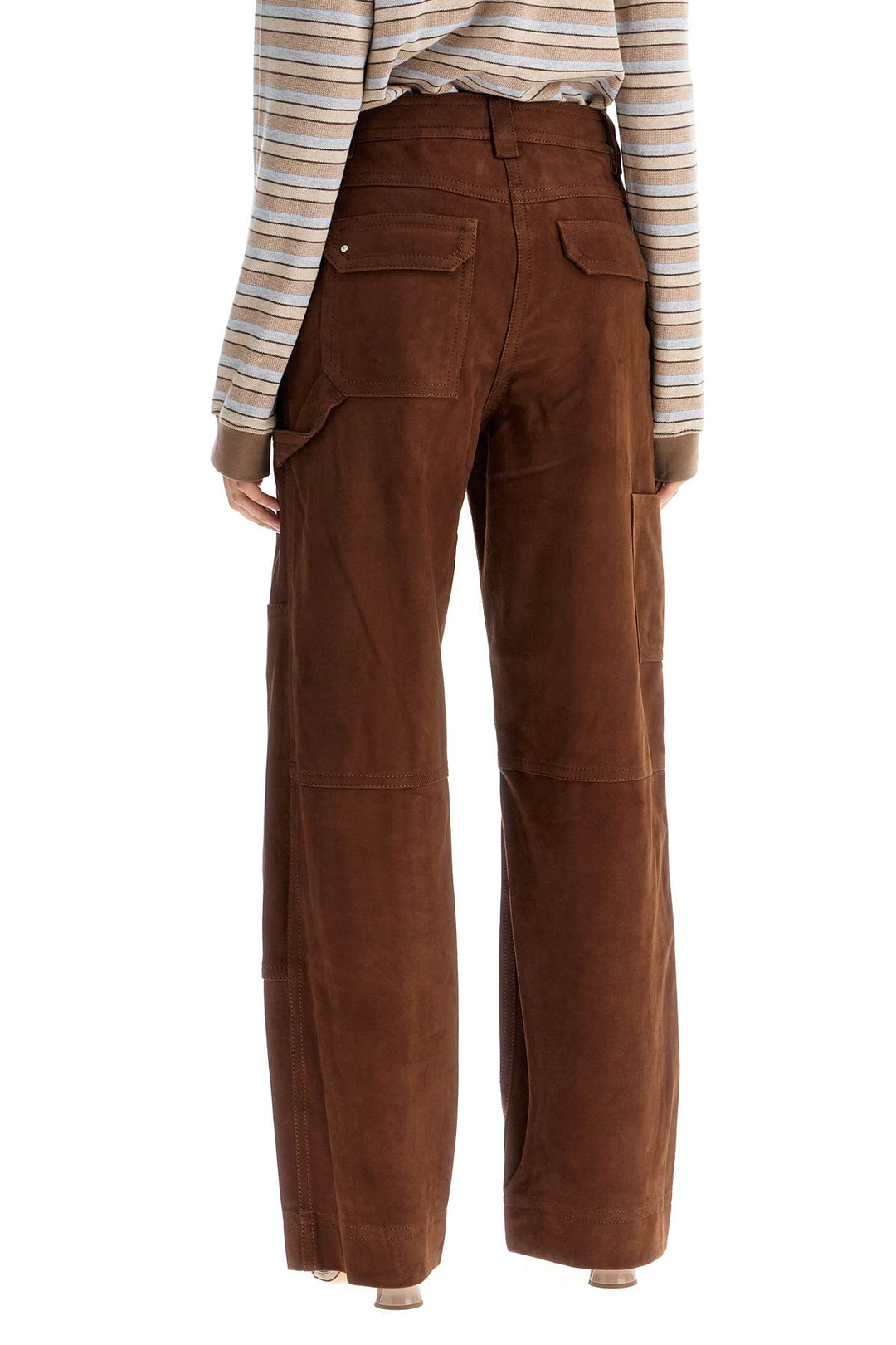 Suede Leather Workwear Pants