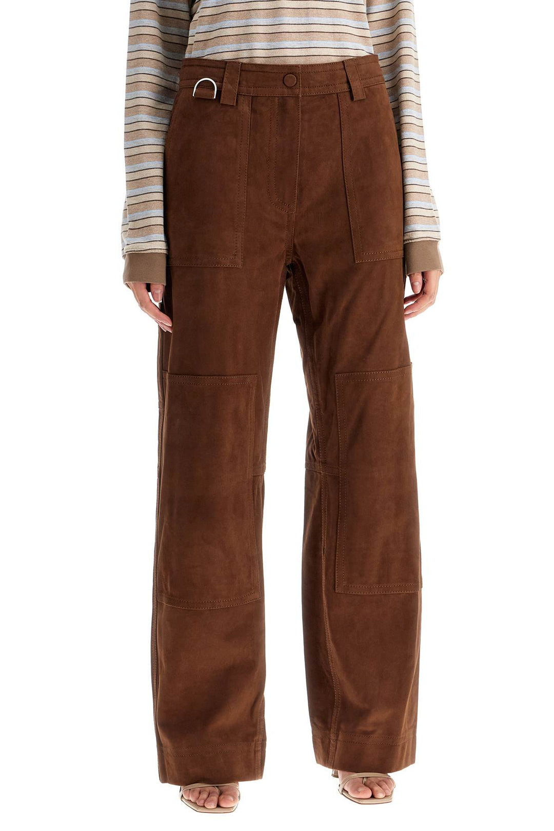 Suede Leather Workwear Pants