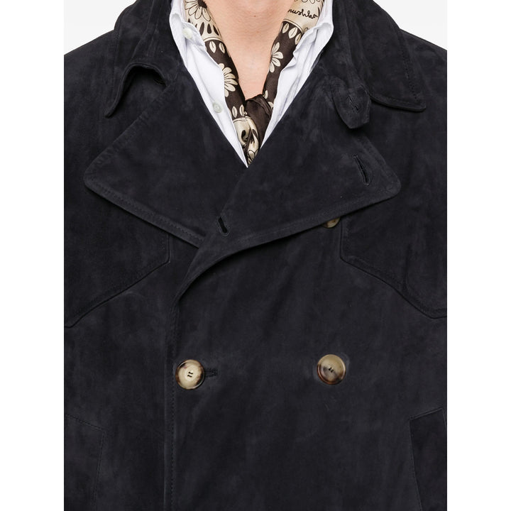 Brunello Cucinelli Leather Outerwears - Blue | c7def0faf0708898e901b41269569b97010651d9