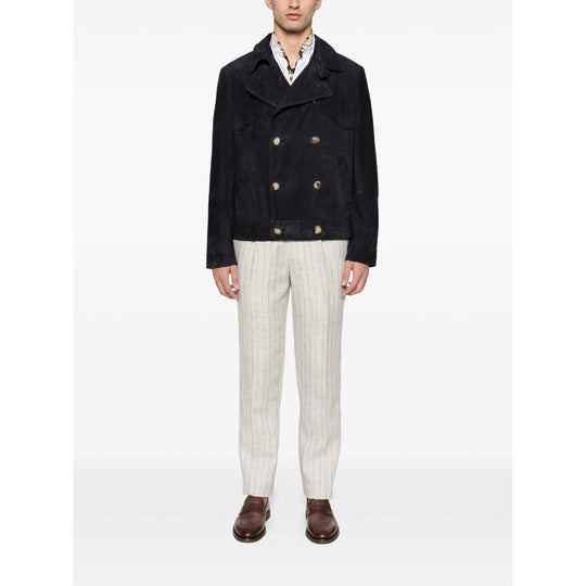 Leather Outerwears Blue