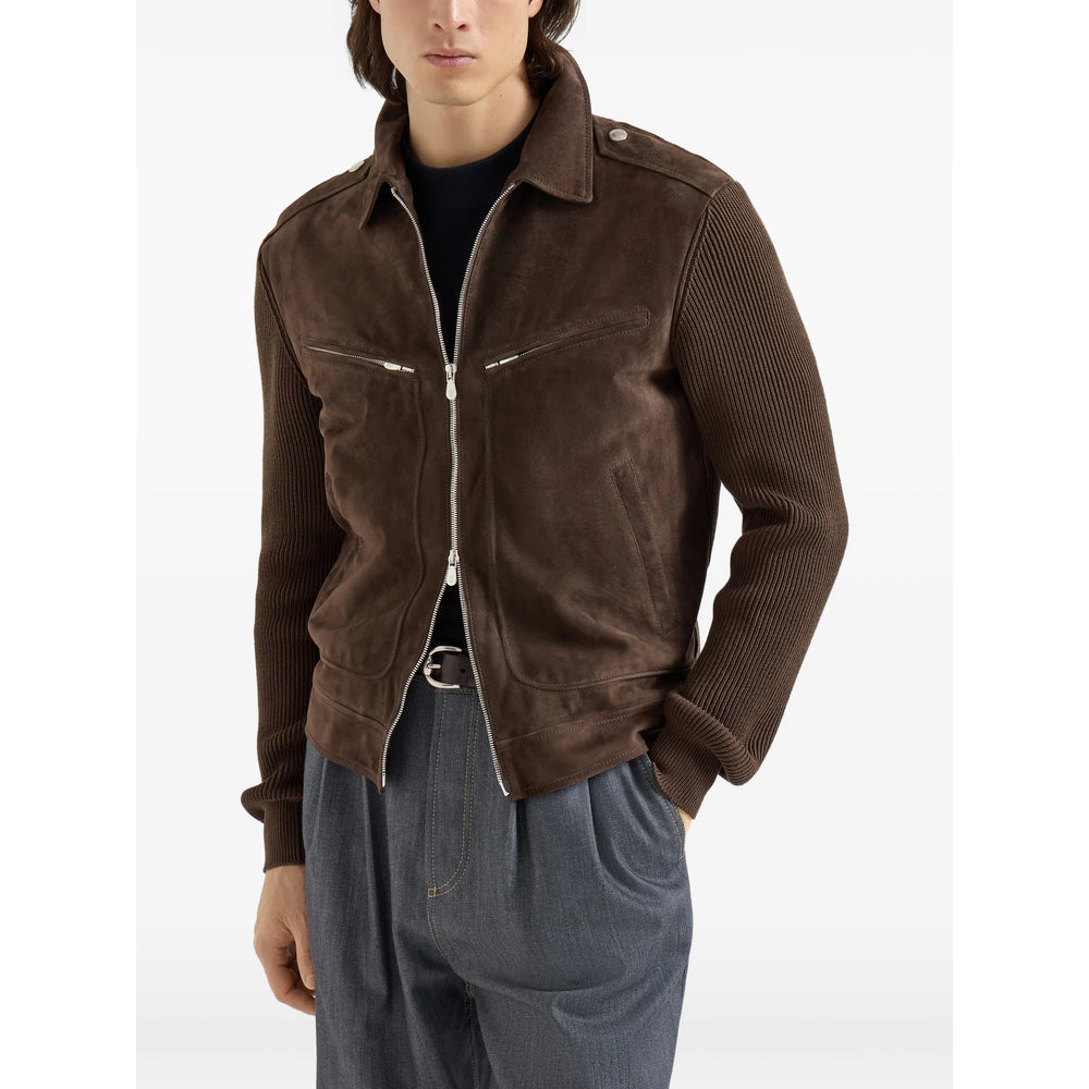 Brunello Cucinelli Leather Outerwears - Brown | 80141290c02a4941d3a6b49f3348e58f714fab3e