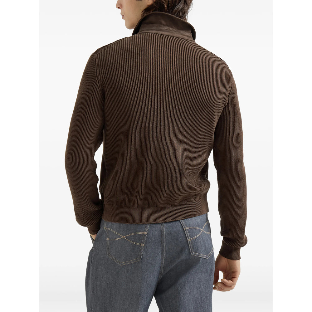 Brunello Cucinelli Leather Outerwears - Brown | 2f935e28d86e20f7d58f312645280d36c3b40236