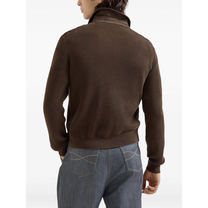 Brunello Cucinelli Leather Outerwears - Brown | 2f935e28d86e20f7d58f312645280d36c3b40236