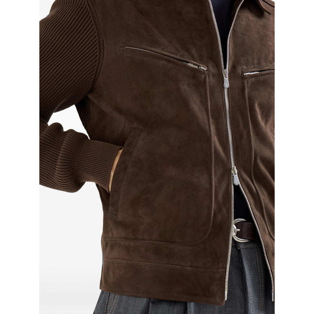 Brunello Cucinelli Leather Outerwears - Brown | 130c9f58718c09fb1252121bdf301119385a3908