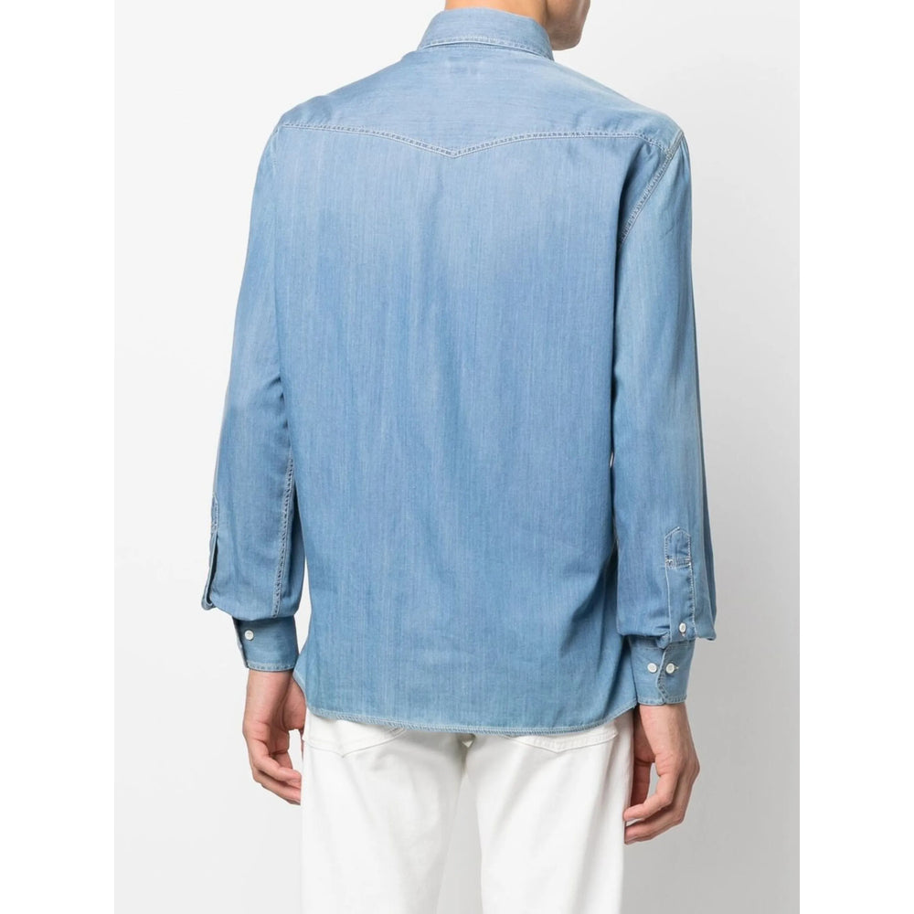 Brunello Cucinelli Shirts - Blue | 137e2a5b697bb8a5387db86d967eba346d49426e