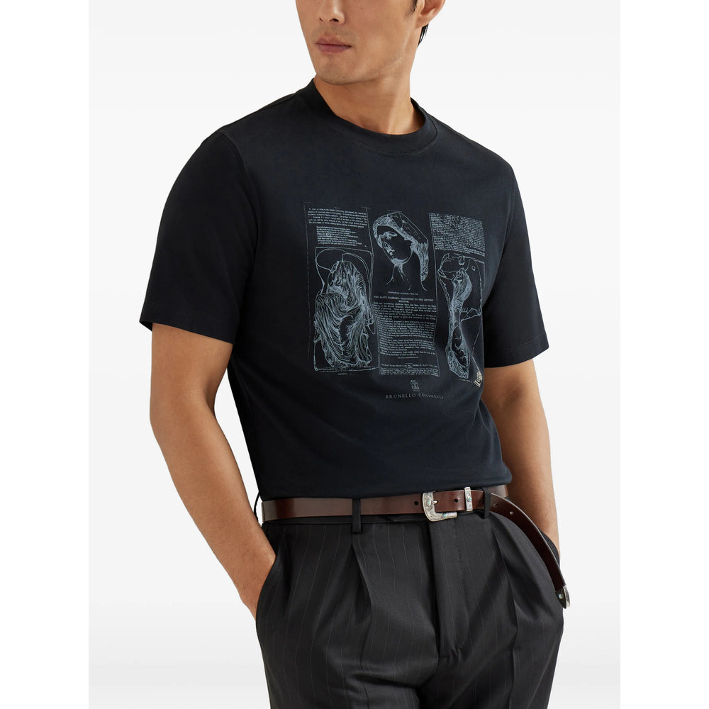 Brunello Cucinelli T Shirts - Black | f54546d5e406d26a6fa8070ba568cfce6a9b689c