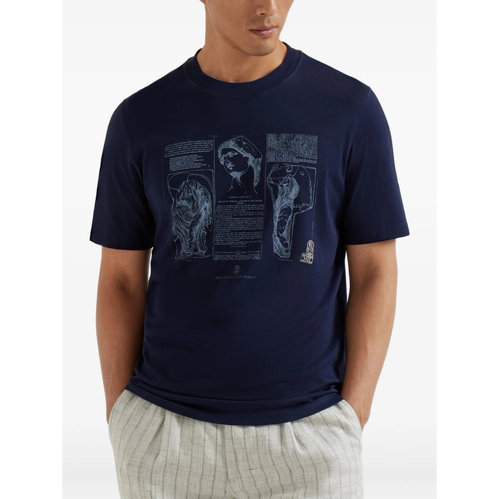 Brunello Cucinelli T Shirts - Blue | 2ceb9a75ba5781ab9bdb35885e92119cc94add4f