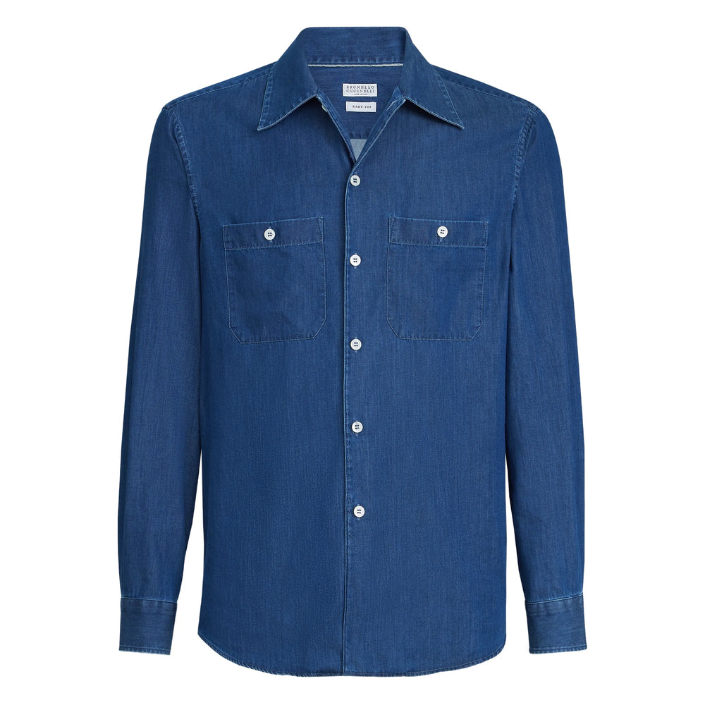 Brunello Cucinelli Shirts - Blue | c56b8238323e80719a43d5be7edb5b136cad6862