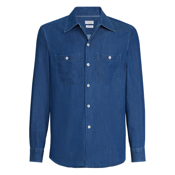 Brunello Cucinelli Shirts - Blue | c56b8238323e80719a43d5be7edb5b136cad6862