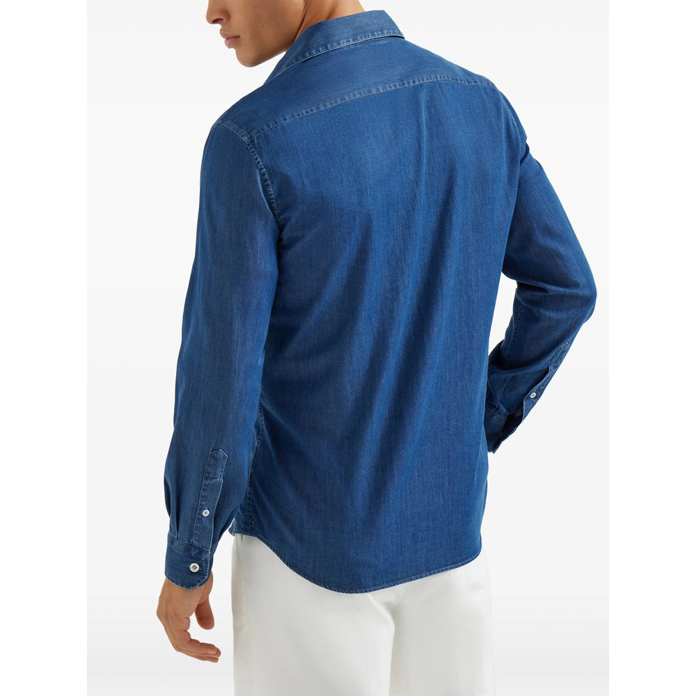 Brunello Cucinelli Shirts - Blue | 374310d56f2f3d96d46213b60d0a1805cd6116c7