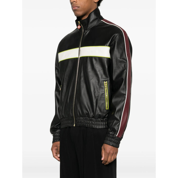 Casablanca Leather Outerwears - Black, White | 0a1e05aac62c9adaa45cd8f6313c3391c6bd8a09