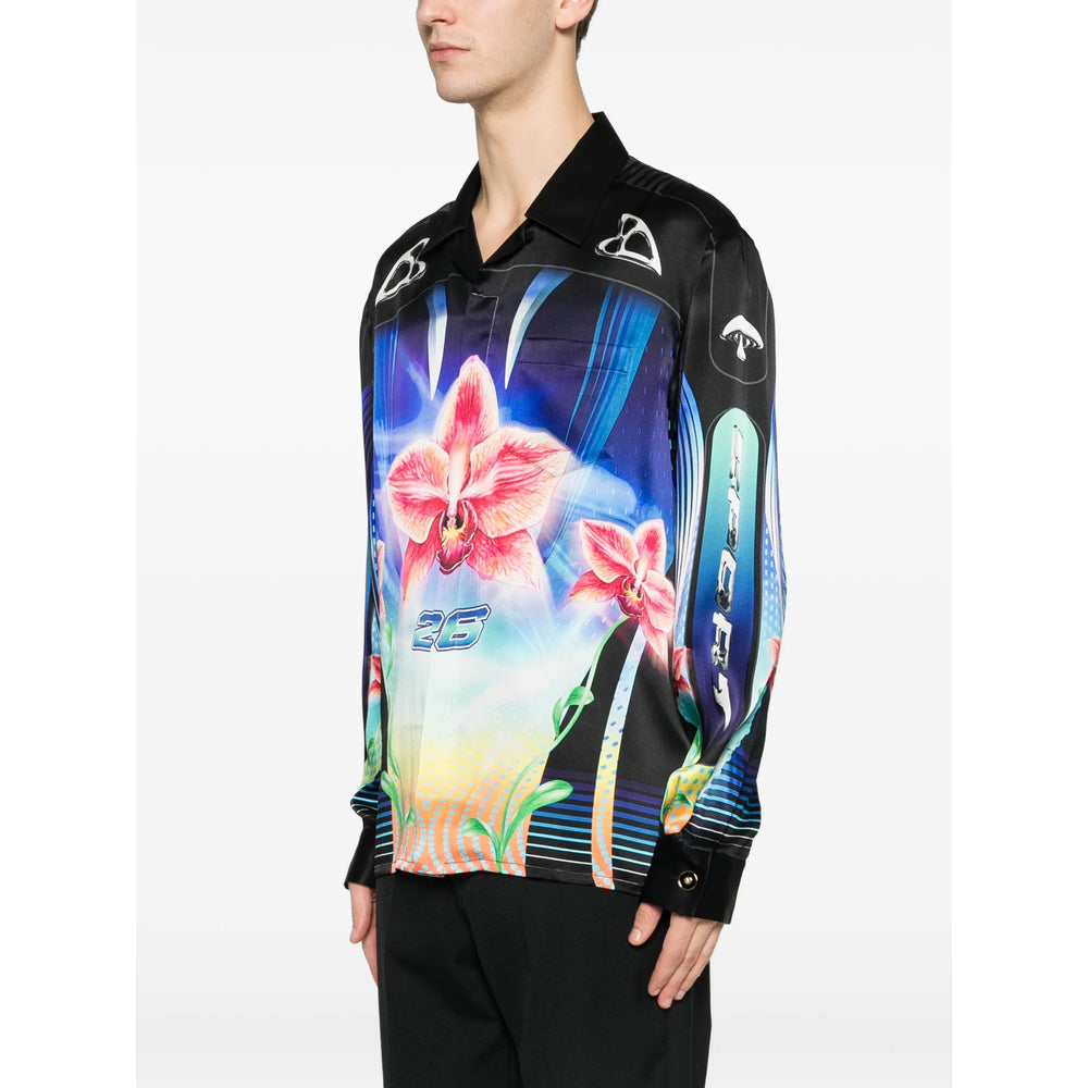 Casablanca Shirts - Black, Blue | 343582f03e6ae1a6b5966c83b6e8c7f94e36fa33