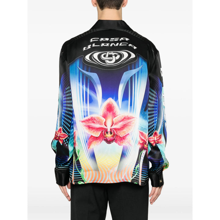 Casablanca Shirts - Black, Blue | 3c40a64b64baadb7d74b89c1d80bb73262395ba7