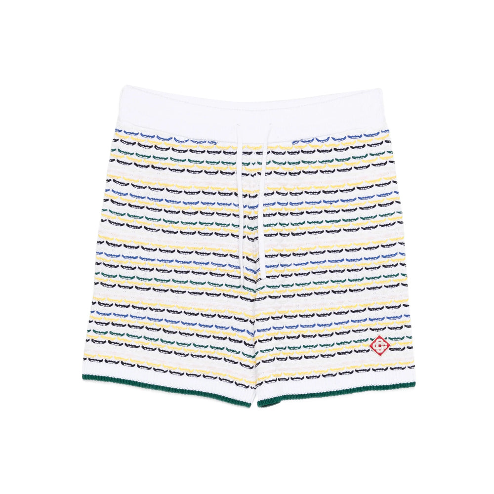 Casablanca Shorts - White, Yellow | c0e71508a6ff3208ad89b7677c953a9e0d47d259