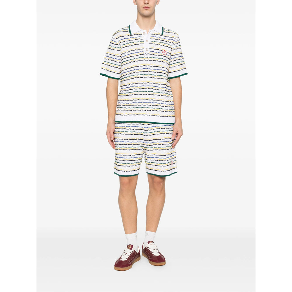 Casablanca Shorts - White, Yellow | 8d98dd426e23001c0b49f75242ad2c962022cecd