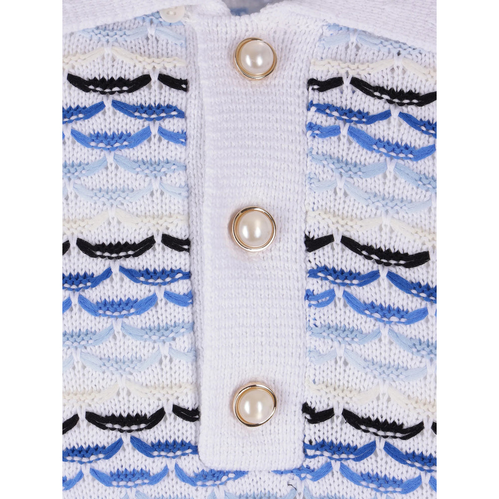 Casablanca Sweaters - White, Blue | 67d22219b0a32454207f4dea9b311ad09ed1d313