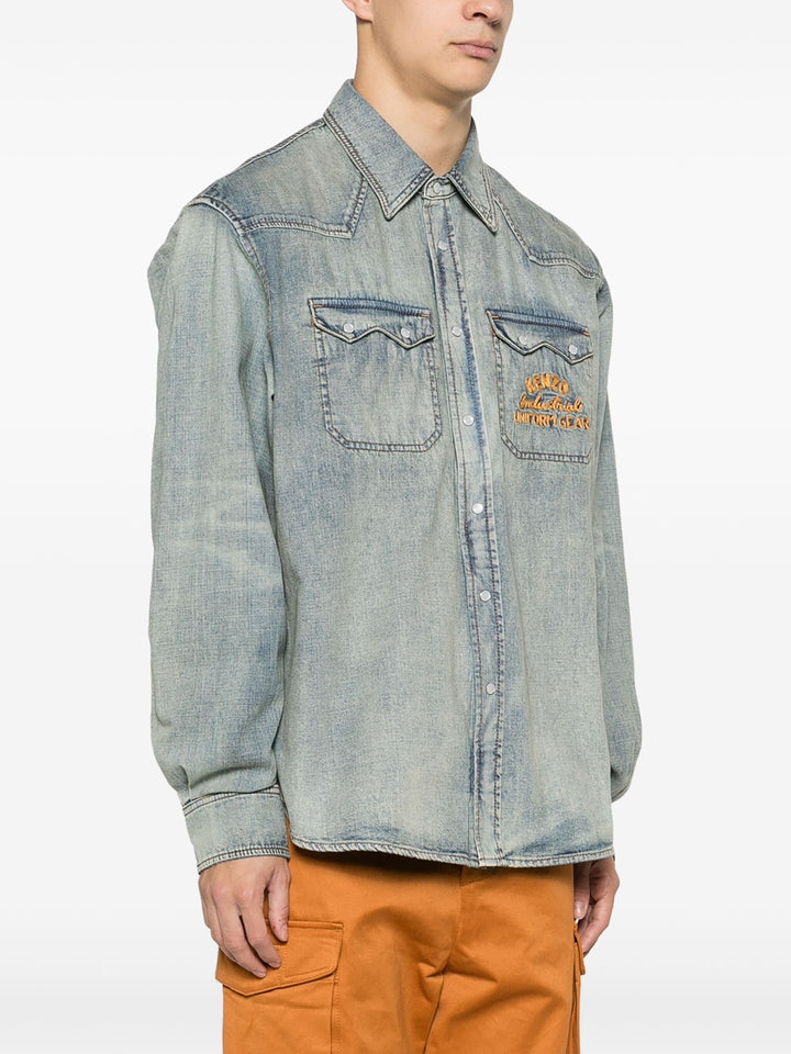 Denim shirt with embroidery