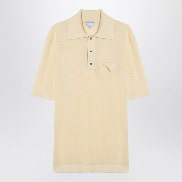 Yellow Polo Shirt In Light Linen