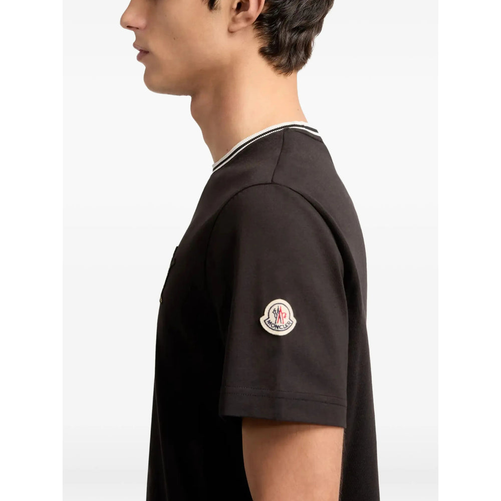 Moncler T Shirts - Black | 3833caeef1852b7a881beb058c84b06ed4f554c4