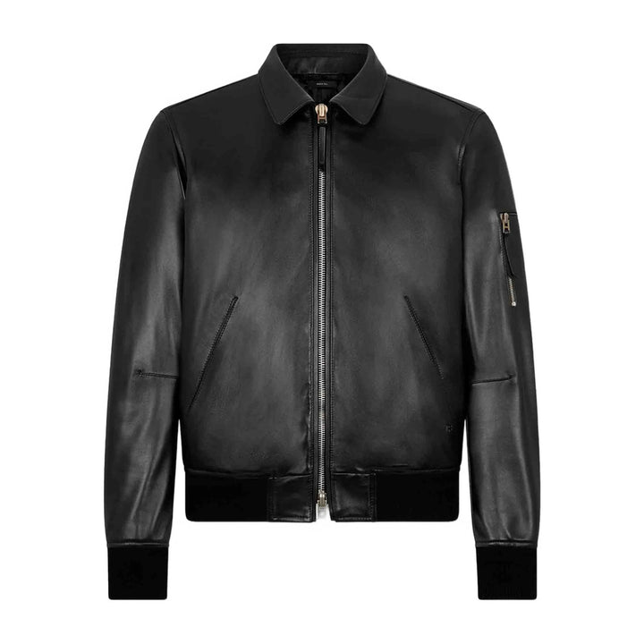 Tom Ford Leather Outerwears - Black | e4e267415742c3a0c3490b2255f56287b0730682