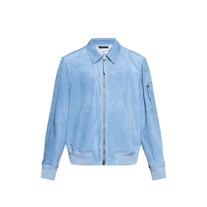 Tom Ford Leather Outerwears - Blue | 70669cdea90a304f871317134155e5bb44ba30e4